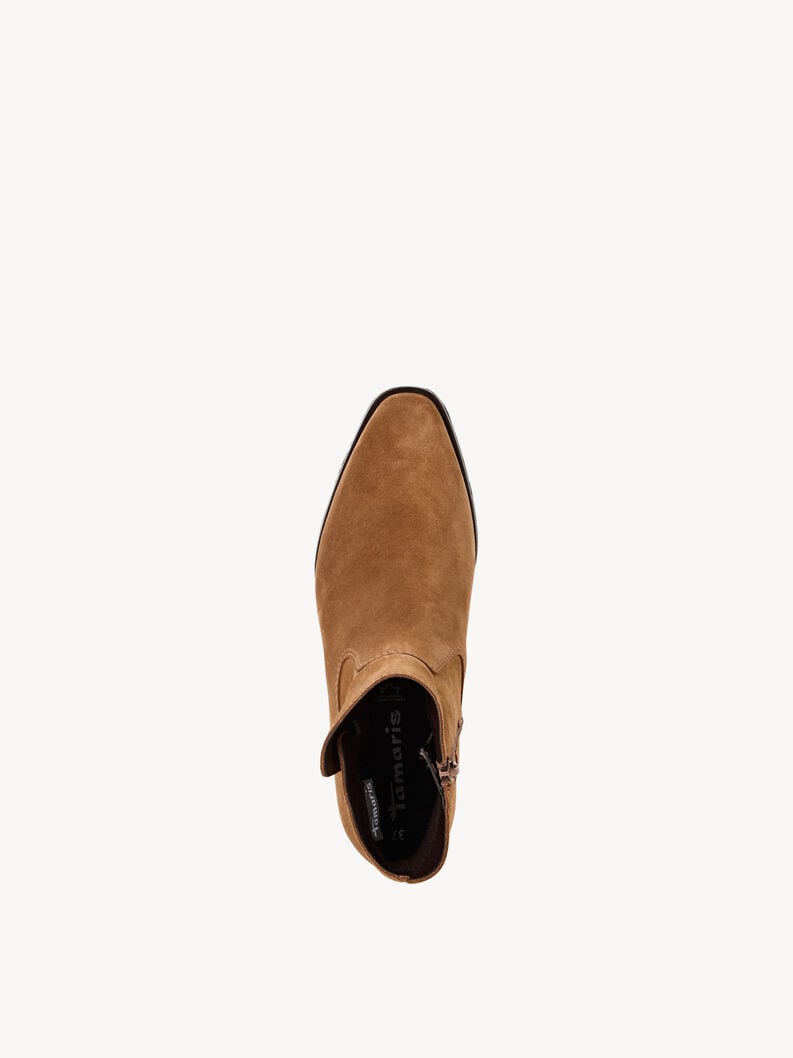bootie in pelle - marrone 1-25021-45-305 compra tamaris stivaletti online