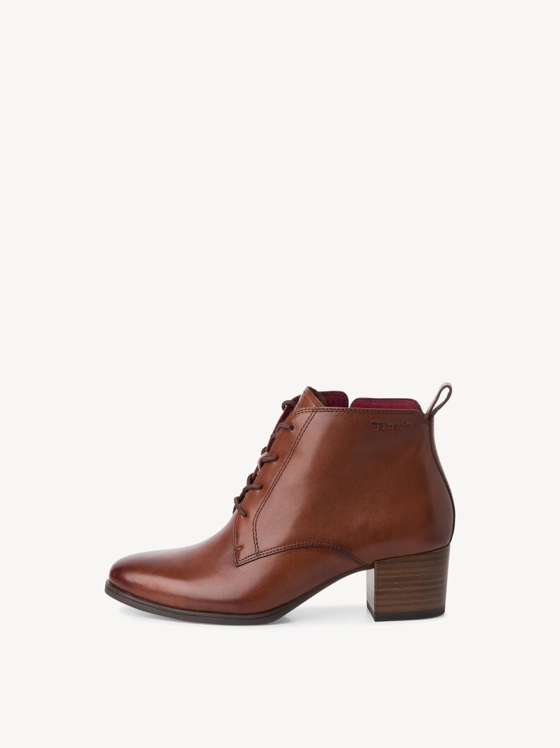 bootie in pelle - marrone 1-25131-43-305 compra tamaris stivaletti online