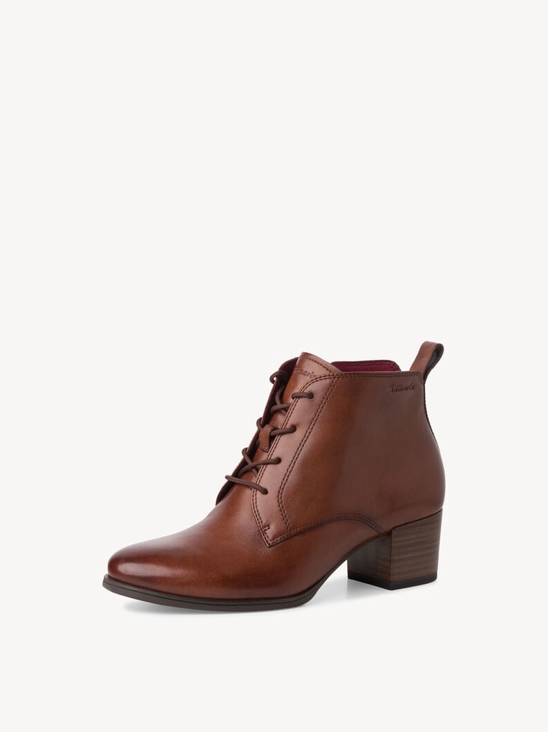 bootie in pelle - marrone 1-25131-43-305 compra tamaris stivaletti online