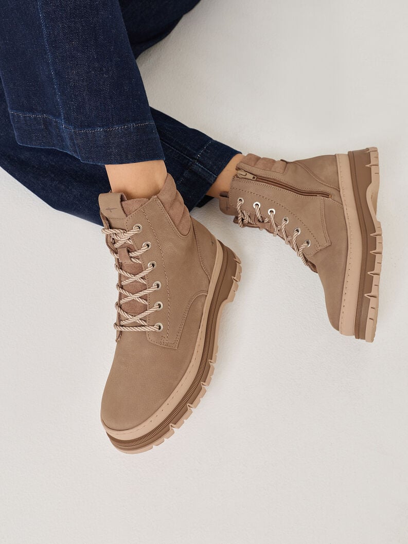 bootie in pelle beige 1-25200-45-341 compra tamaris stivaletti online