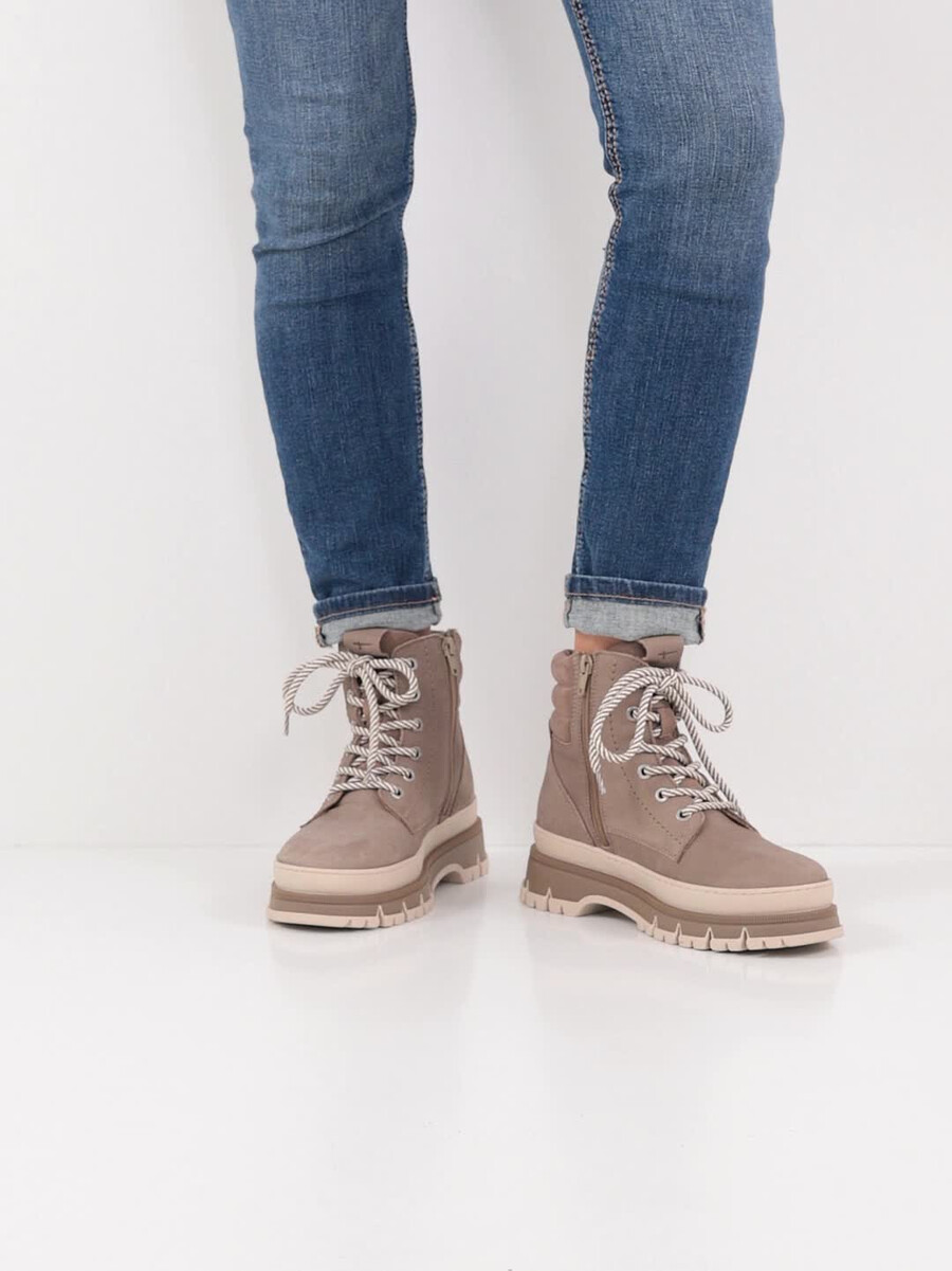 bootie in pelle beige 1-25200-45-341 compra tamaris stivaletti online