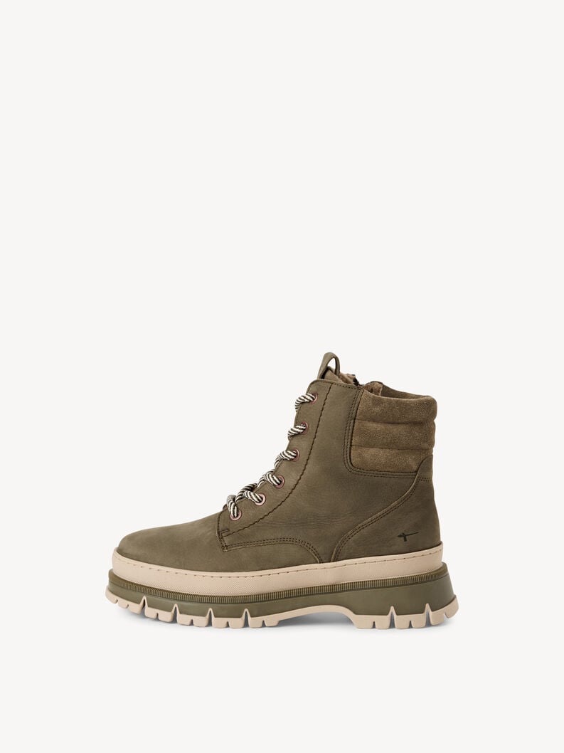 bootie in pelle - verde 1-25200-45-722 compra tamaris stivaletti online