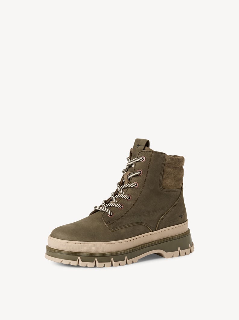 bootie in pelle - verde 1-25200-45-722 compra tamaris stivaletti online