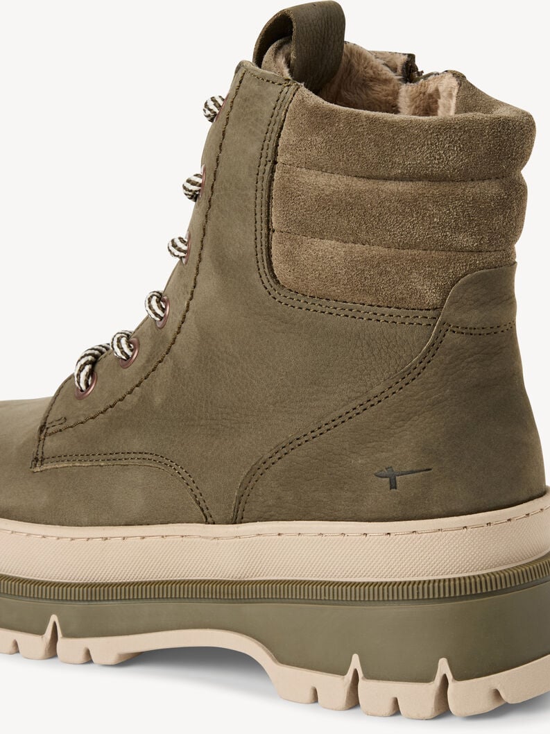 bootie in pelle - verde 1-25200-45-722 compra tamaris stivaletti online