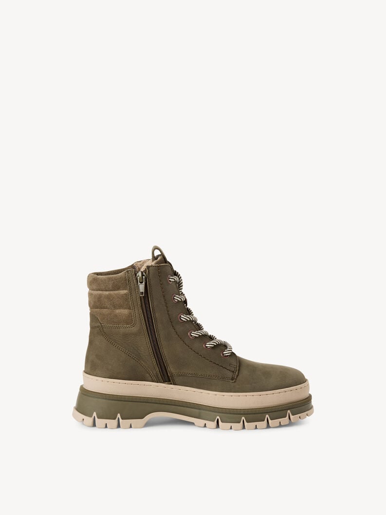 bootie in pelle - verde 1-25200-45-722 compra tamaris stivaletti online