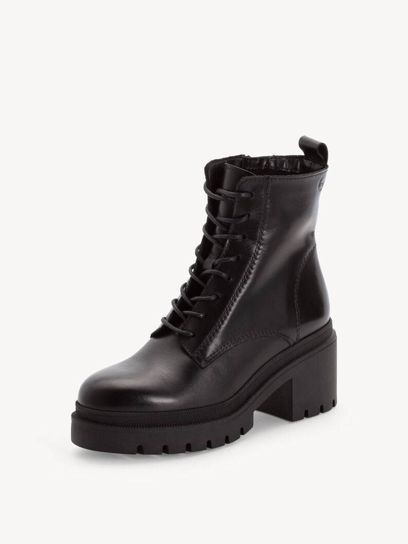 bootie in pelle - nero 1-25275-45-001 compra tamaris stivaletti online