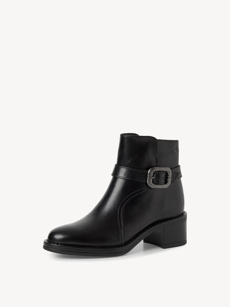 bootie in pelle - nero 1-25304-45-003 compra tamaris stivaletti online