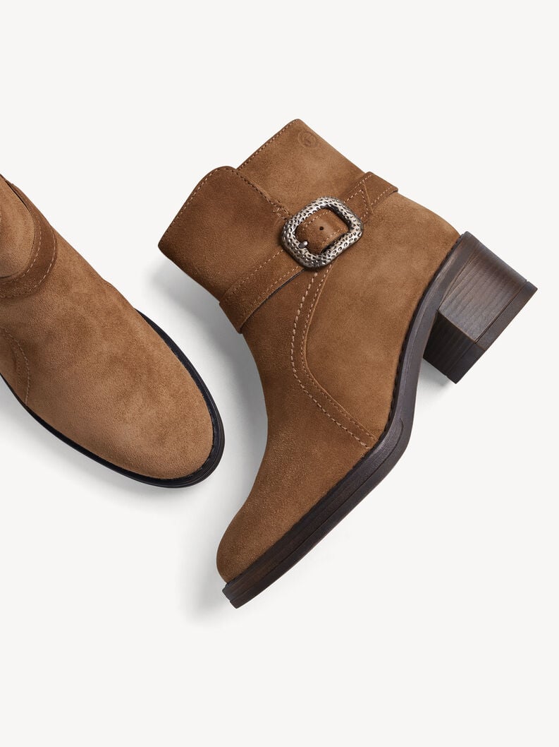 bootie in pelle - marrone 1-25304-45-300 compra tamaris stivaletti online