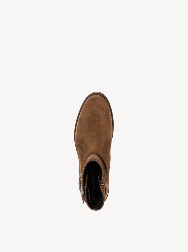 bootie in pelle - marrone 1-25304-45-300 compra tamaris stivaletti online