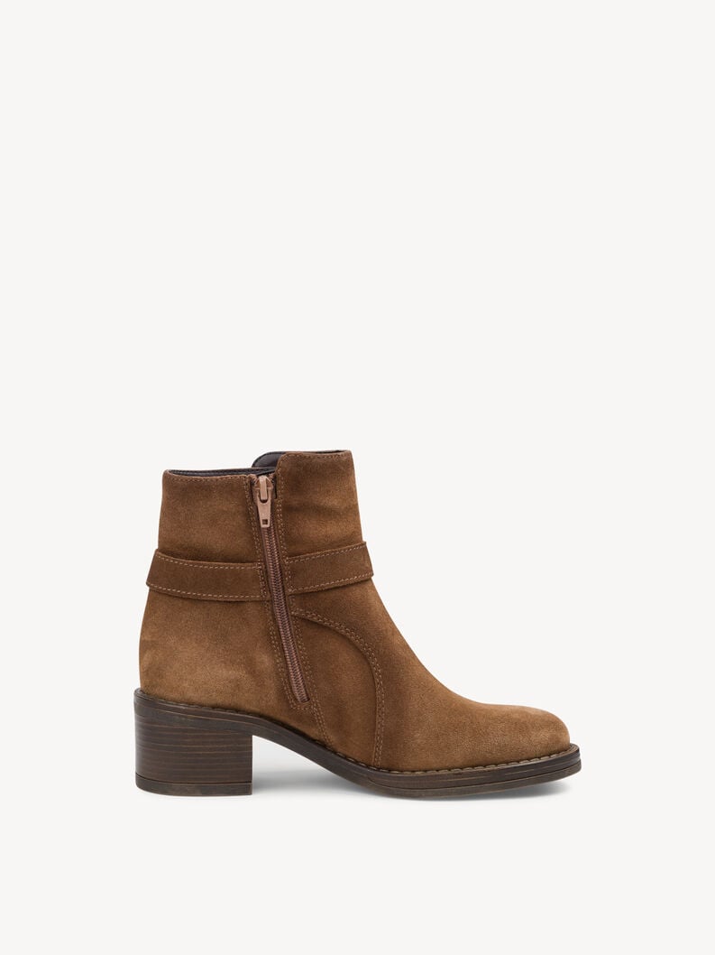 bootie in pelle - marrone 1-25304-45-300 compra tamaris stivaletti online