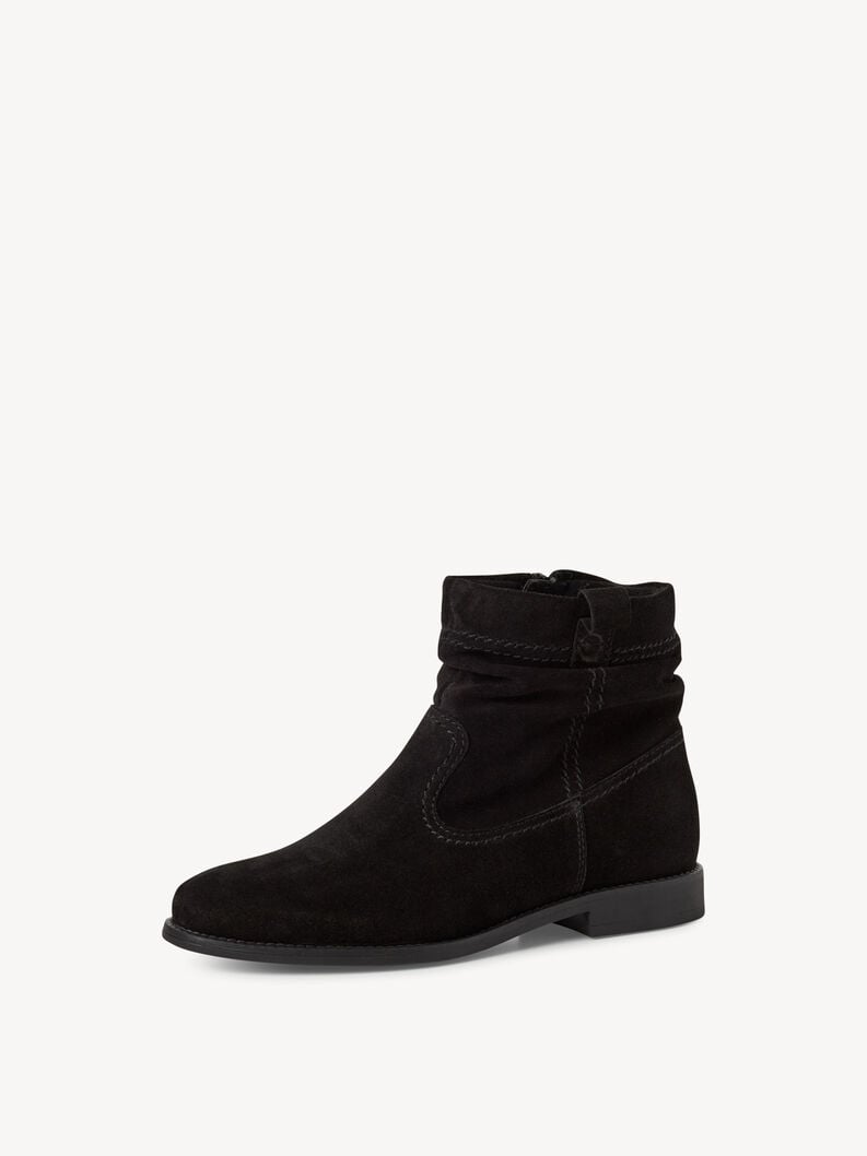 bootie in pelle - nero 1-25305-45-001 compra tamaris stivaletti online
