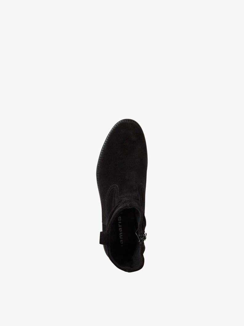 bootie in pelle - nero 1-25305-45-001 compra tamaris stivaletti online