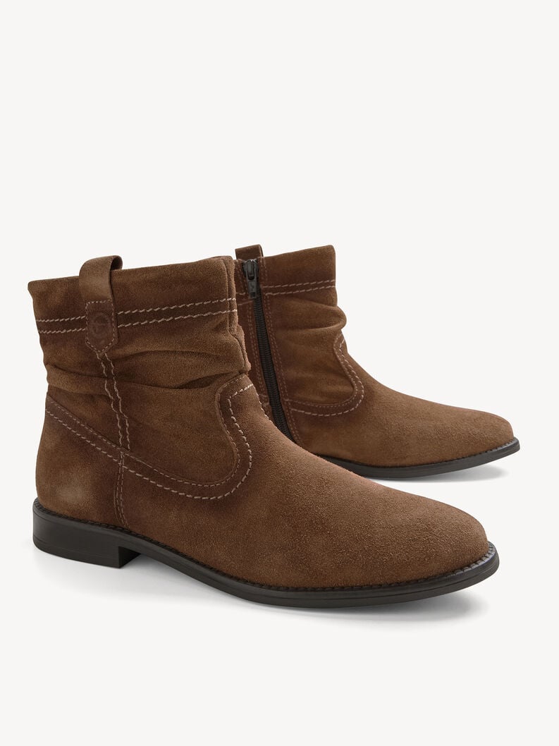bootie in pelle - marrone 1-25305-45-300 compra tamaris stivaletti online