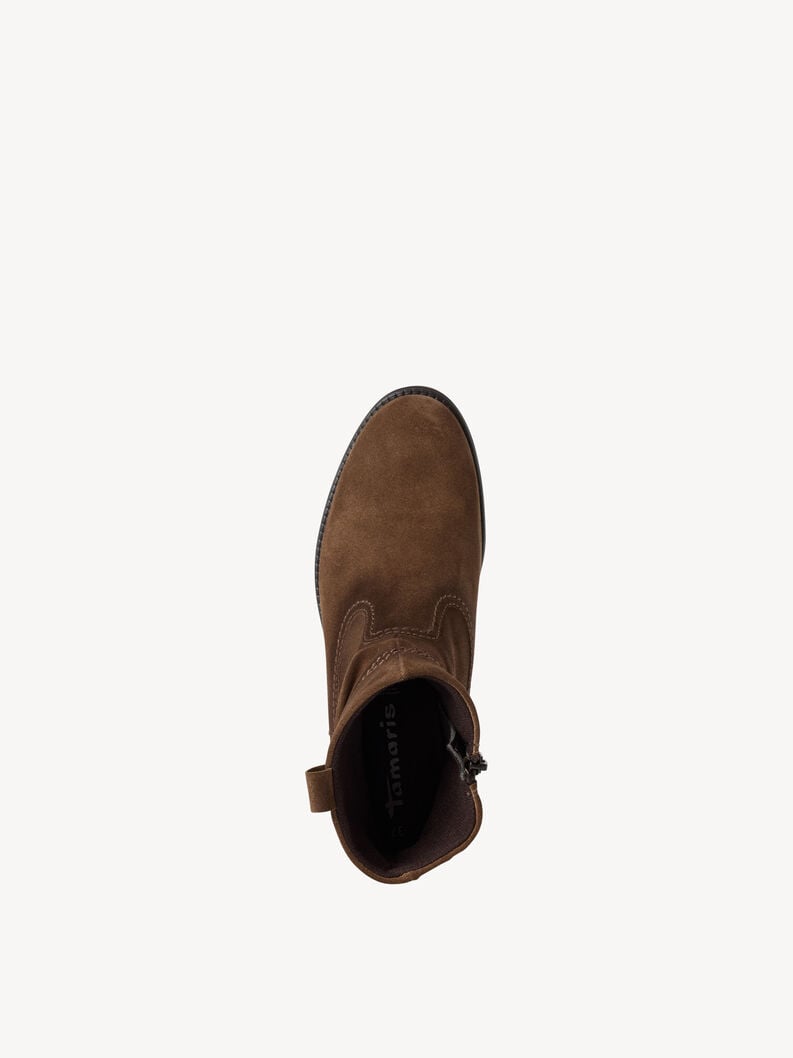 bootie in pelle - marrone 1-25305-45-300 compra tamaris stivaletti online