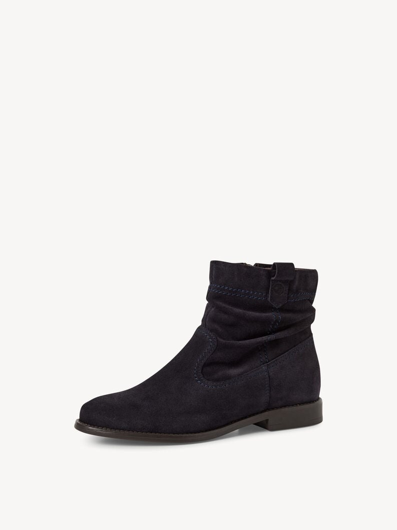 bootie in pelle - blu 1-25305-45-805 compra tamaris stivaletti online