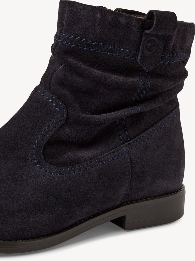 bootie in pelle - blu 1-25305-45-805 compra tamaris stivaletti online