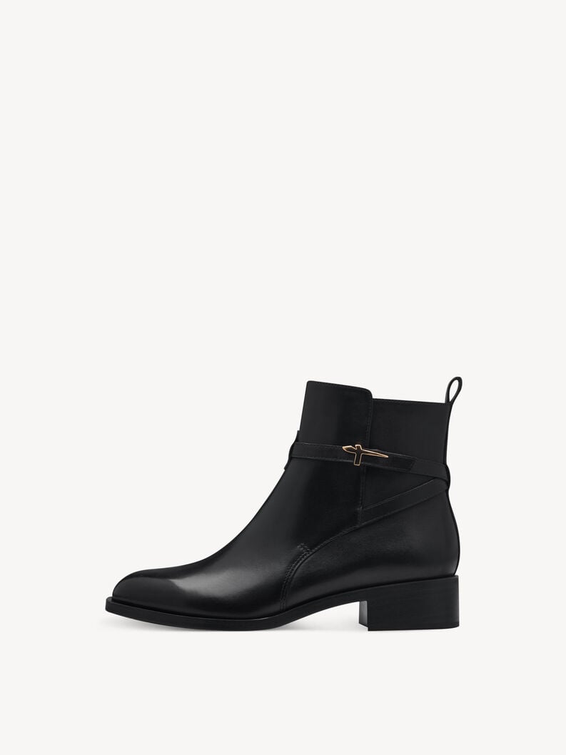 bootie in pelle - nero 1-25321-43-001 compra tamaris stivaletti online