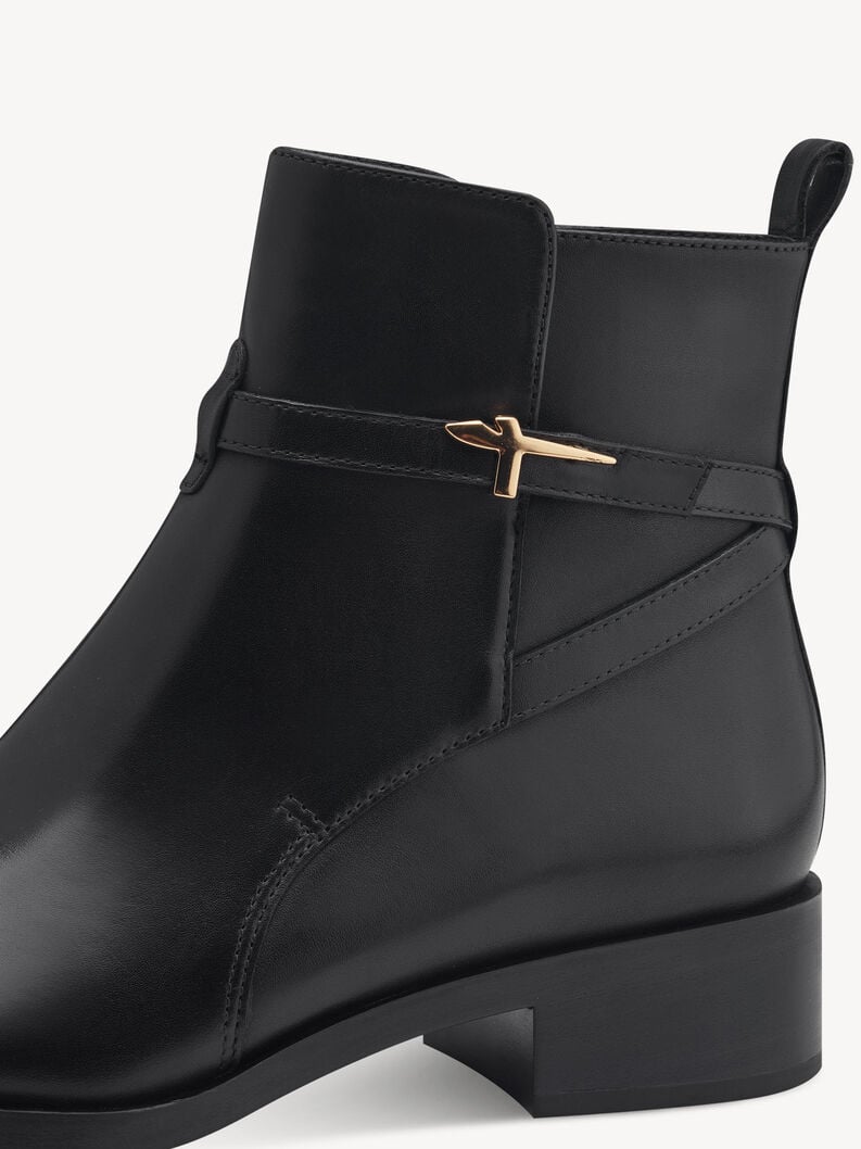 bootie in pelle - nero 1-25321-43-001 compra tamaris stivaletti online