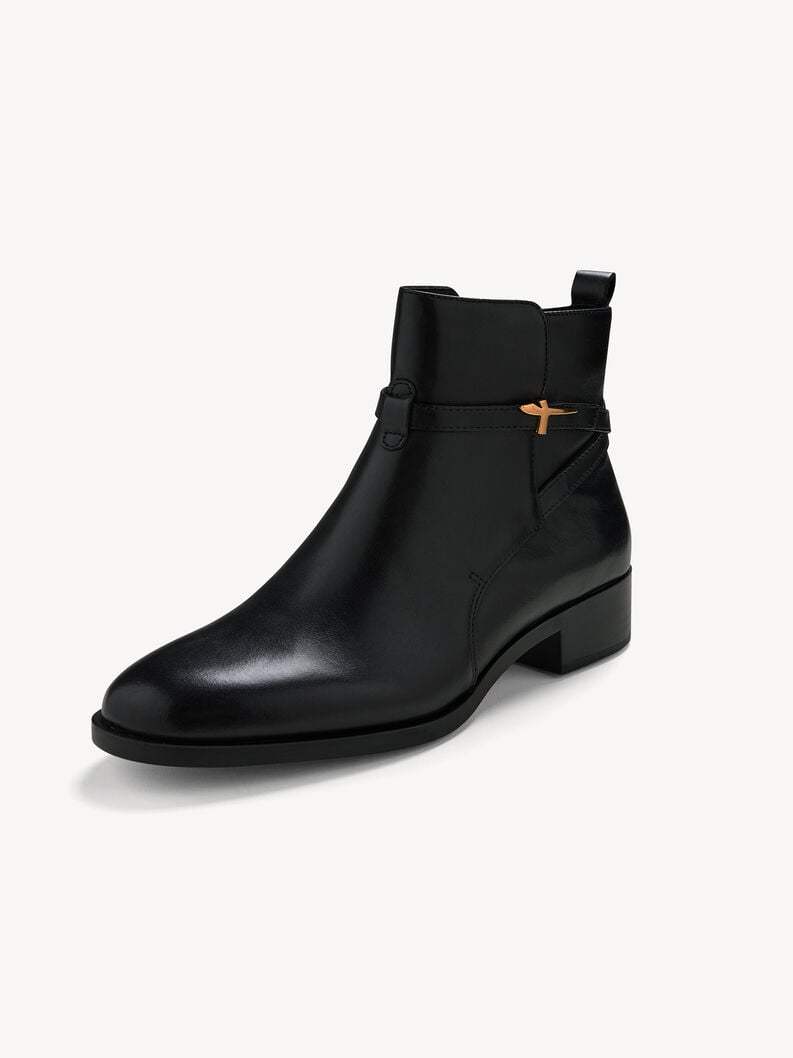 bootie in pelle - nero 1-25321-43-001 compra tamaris stivaletti online