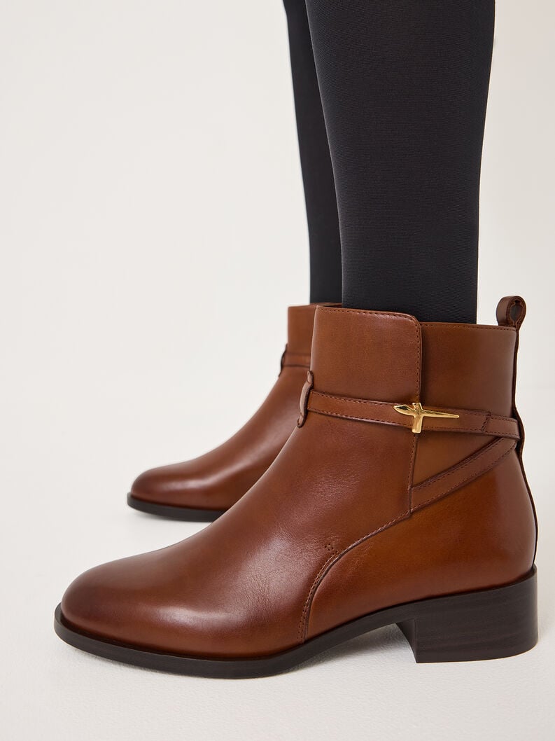 bootie in pelle - marrone 1-25321-43-305 compra tamaris stivaletti online