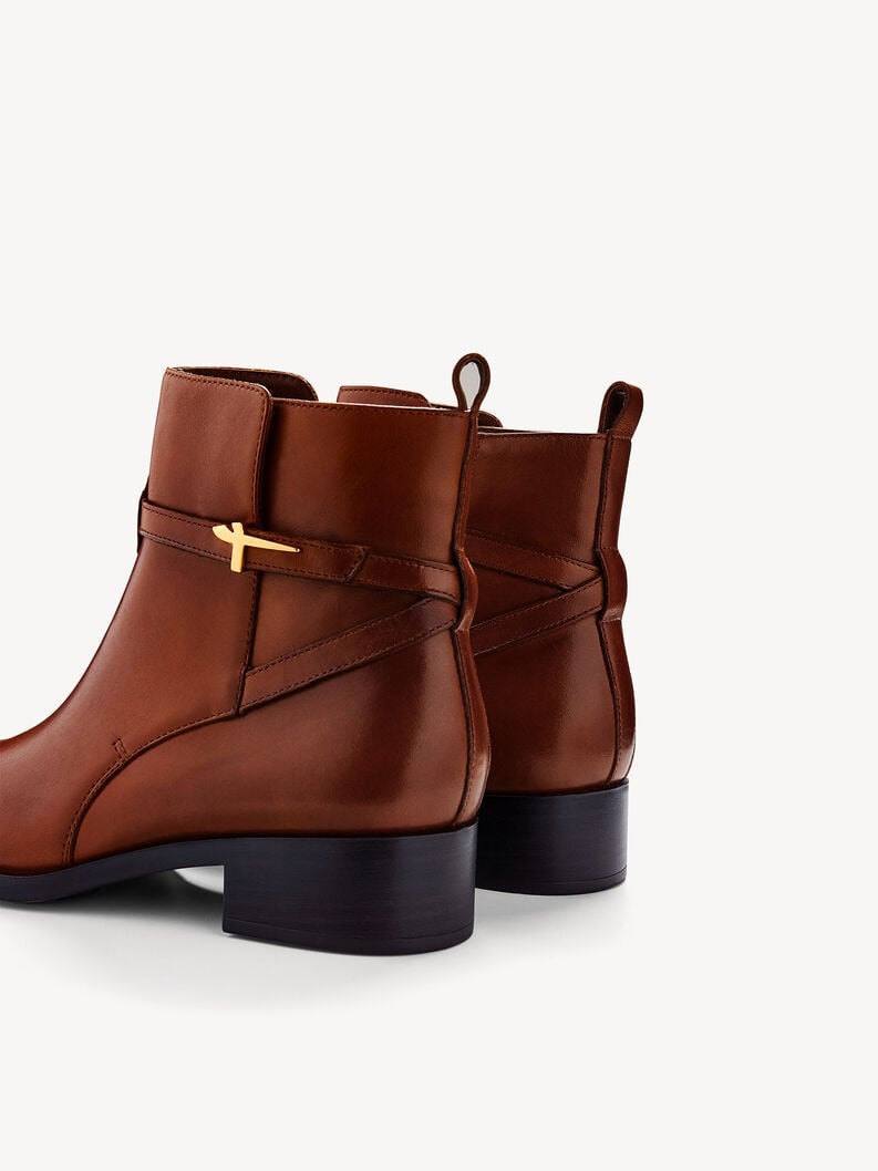 bootie in pelle - marrone 1-25321-43-305 compra tamaris stivaletti online