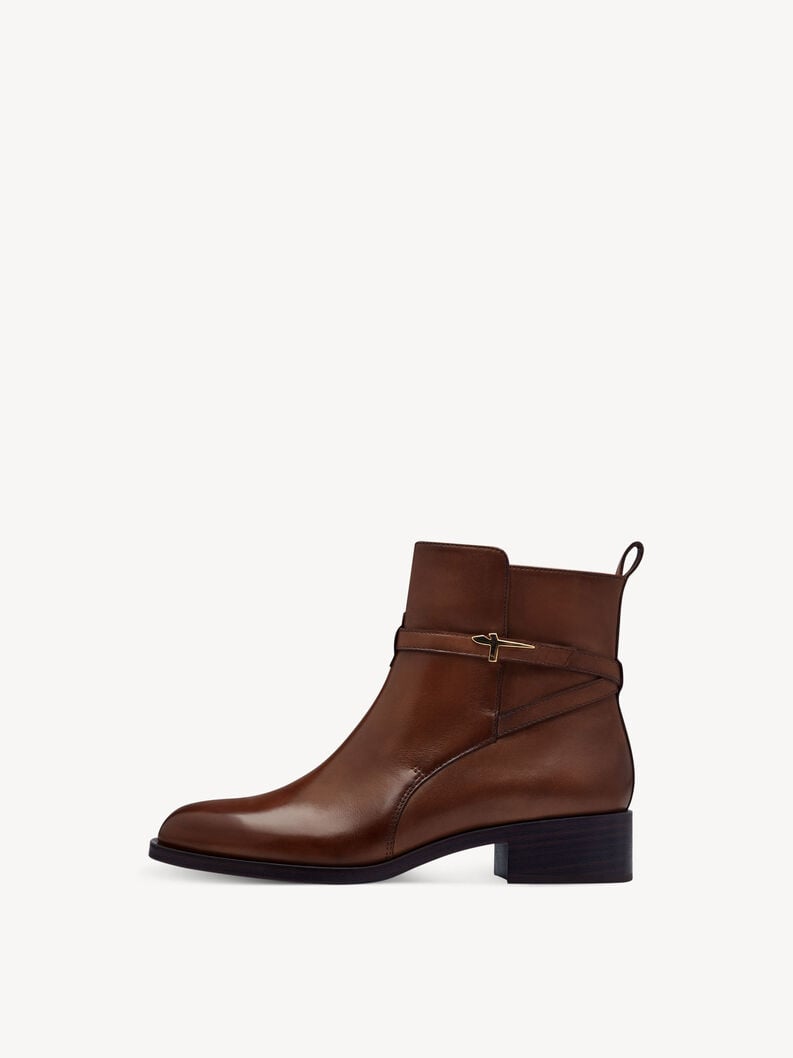 bootie in pelle - marrone 1-25321-43-305 compra tamaris stivaletti online