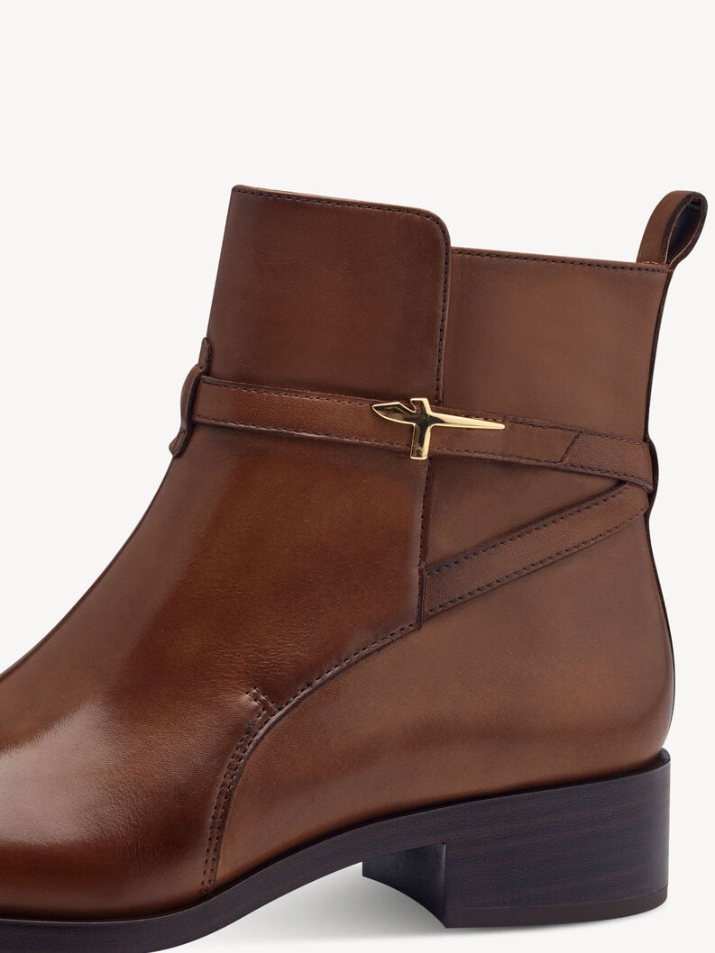 bootie in pelle - marrone 1-25321-43-305 compra tamaris stivaletti online