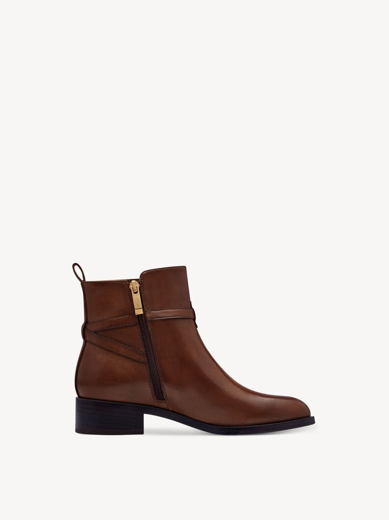 bootie in pelle - marrone 1-25321-43-305 compra tamaris stivaletti online
