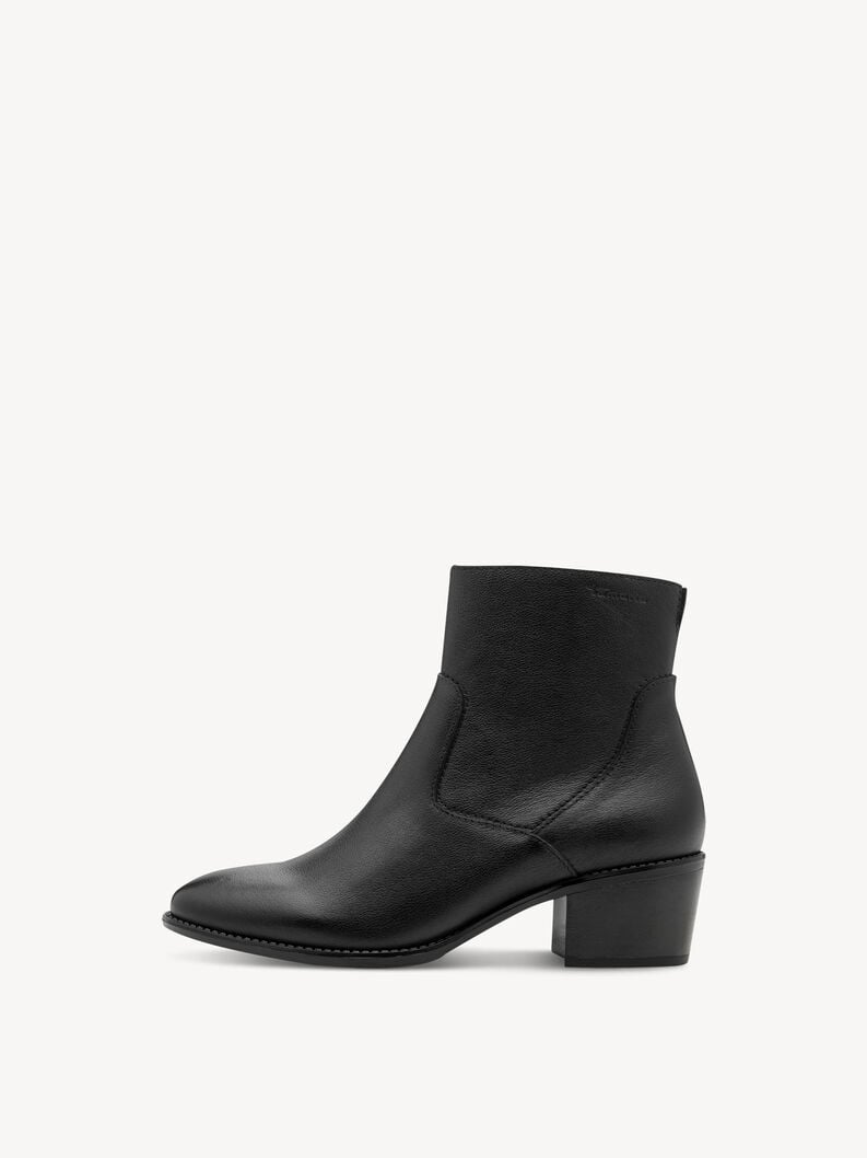 bootie in pelle - nero 1-25329-45-003 compra tamaris stivaletti online
