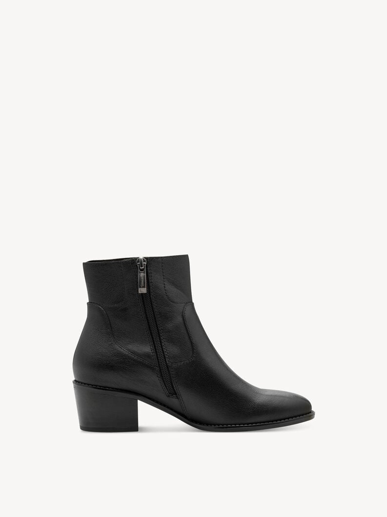 bootie in pelle - nero 1-25329-45-003 compra tamaris stivaletti online