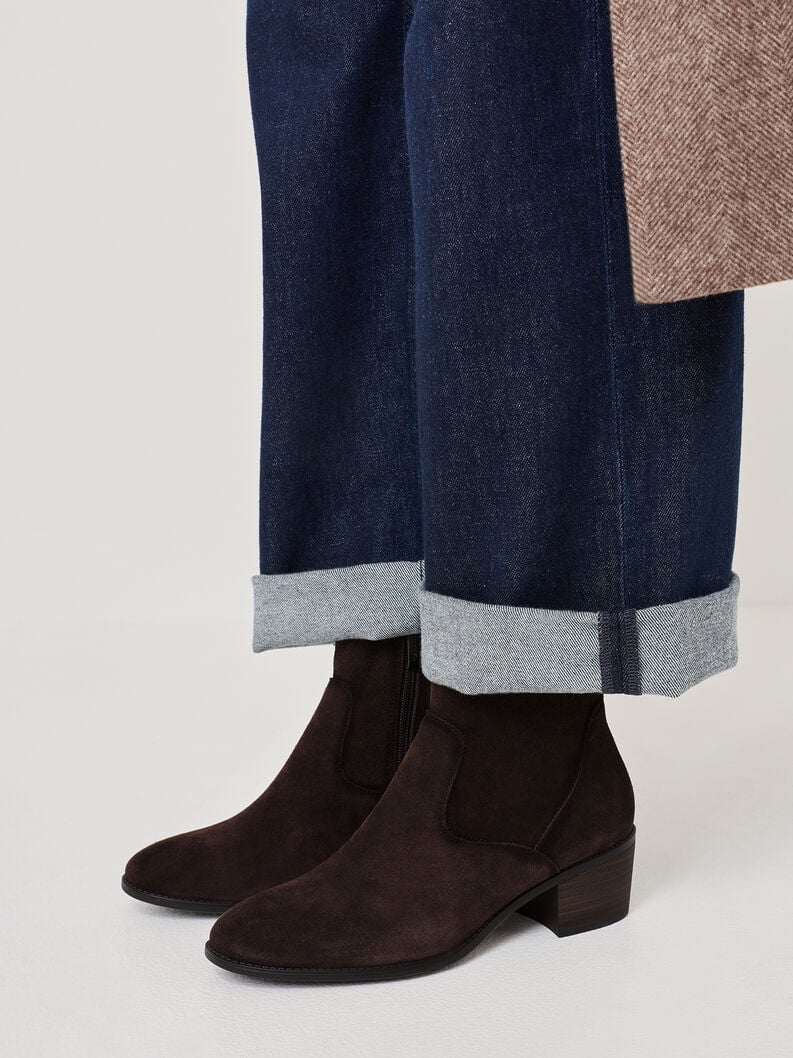 bootie in pelle - marrone 1-25329-45-304 compra tamaris stivaletti online
