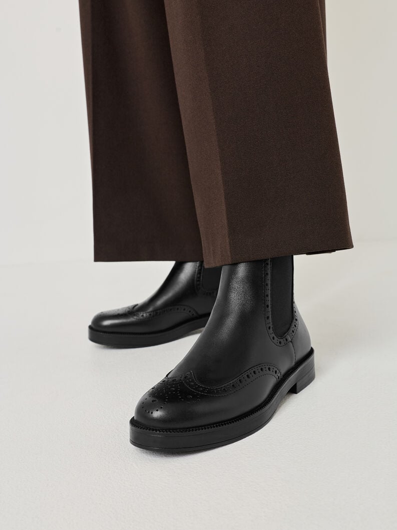 bootie in pelle - nero 1-25338-45-001 compra tamaris stivaletti online