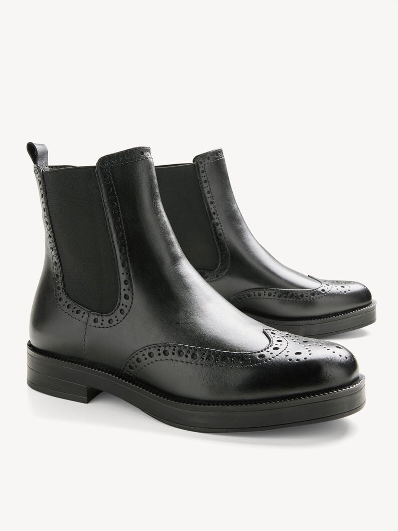 bootie in pelle - nero 1-25338-45-001 compra tamaris stivaletti online