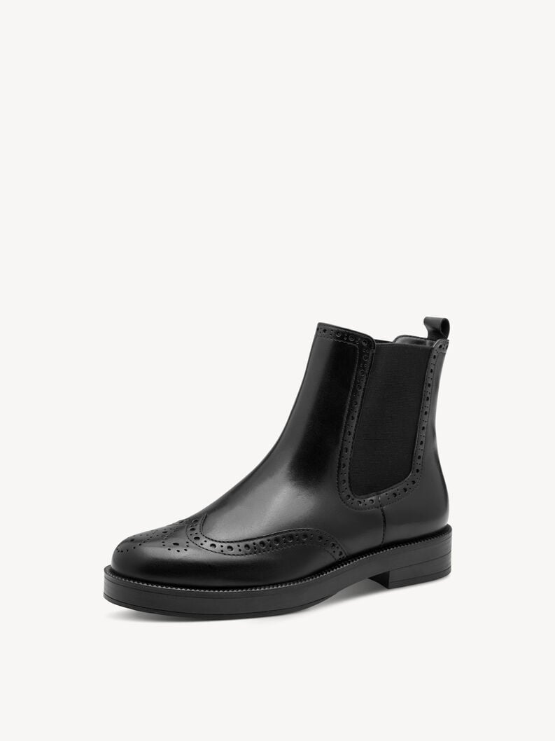 bootie in pelle - nero 1-25338-45-001 compra tamaris stivaletti online