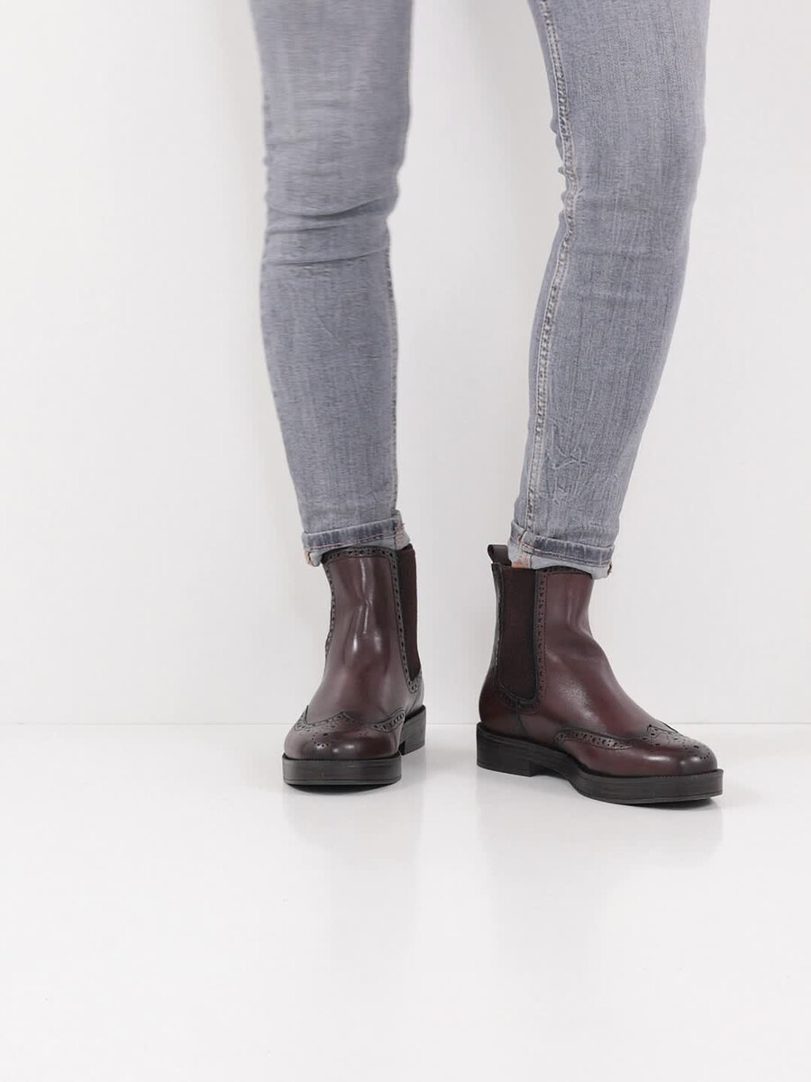 bootie in pelle - marrone 1-25338-45-342 compra tamaris stivaletti online