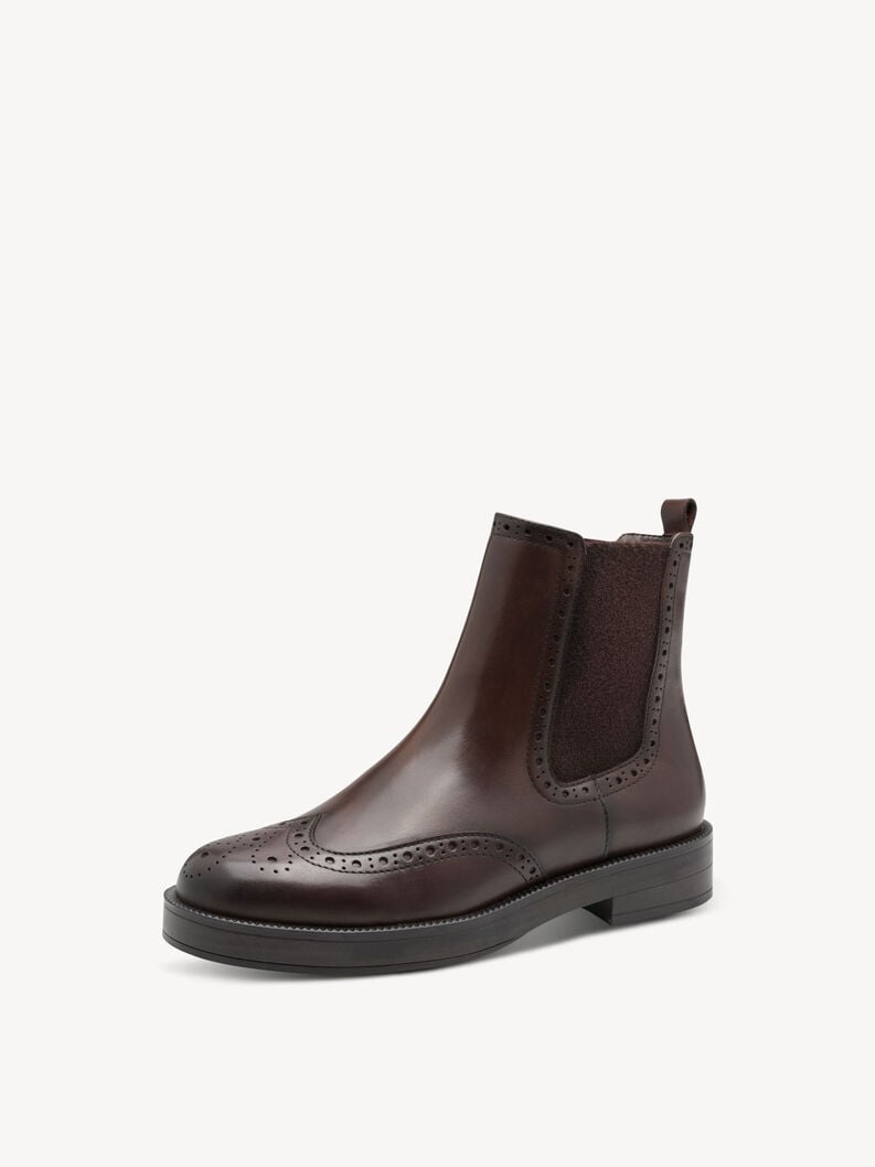 bootie in pelle - marrone 1-25338-45-342 compra tamaris stivaletti online