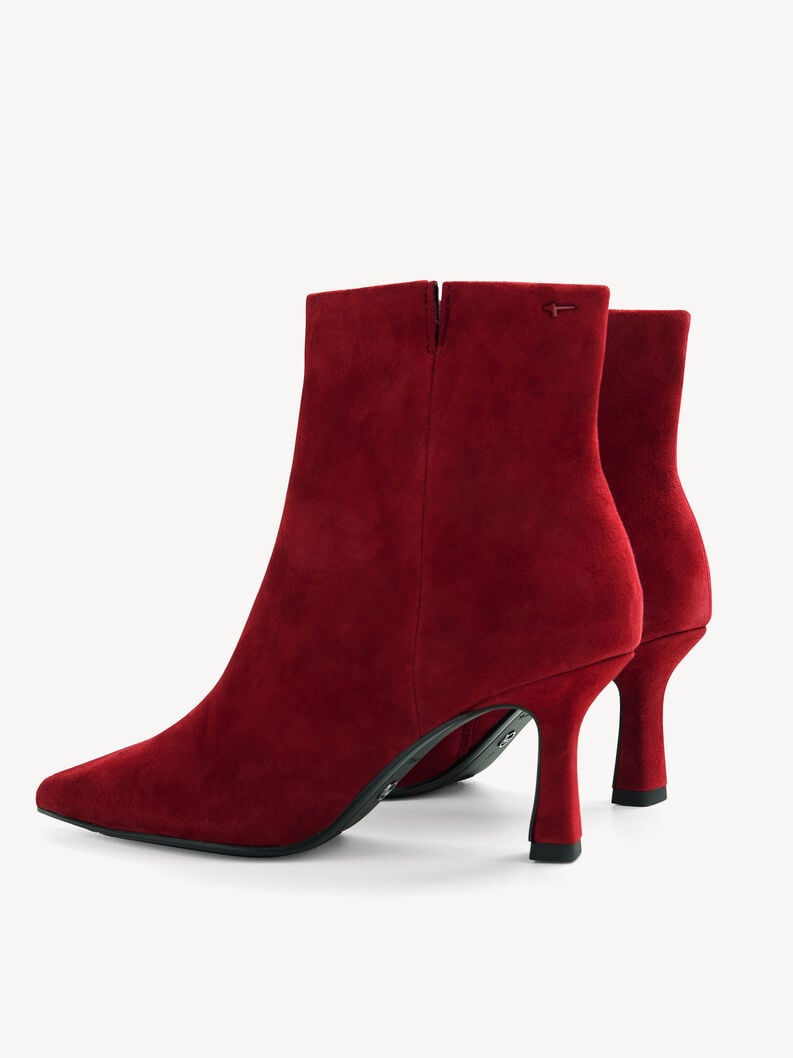 bootie in pelle - rosso 1-25358-45-500 compra tamaris stivaletti online