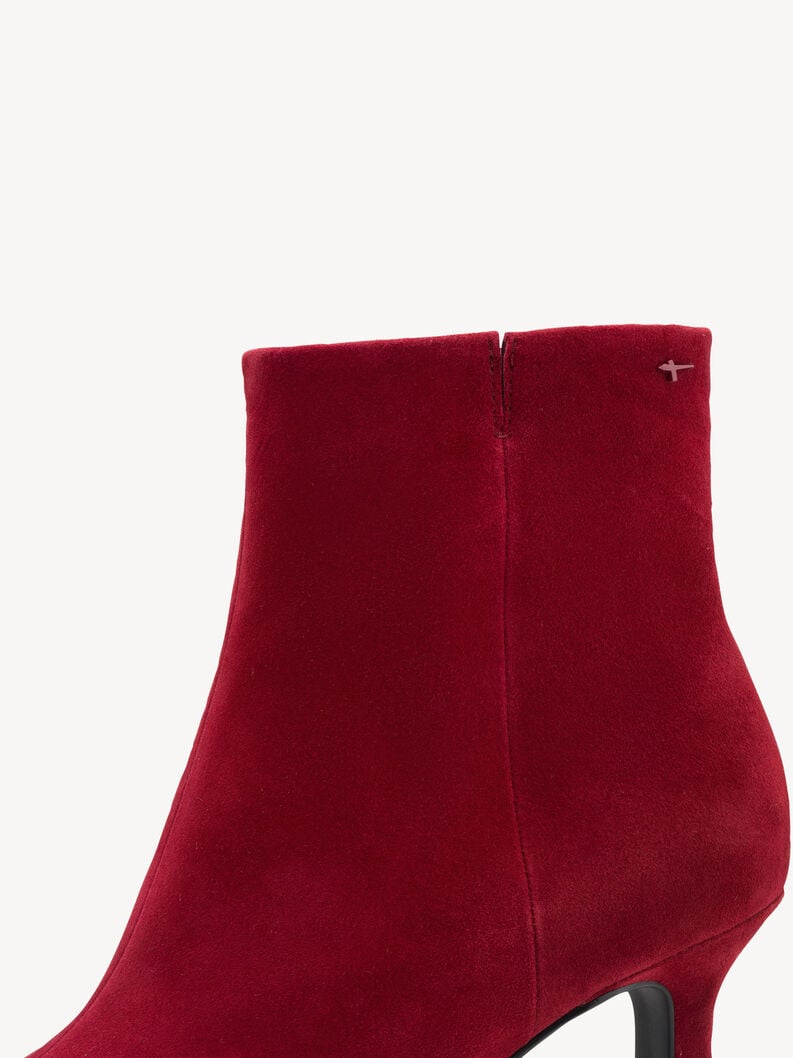 bootie in pelle - rosso 1-25358-45-500 compra tamaris stivaletti online