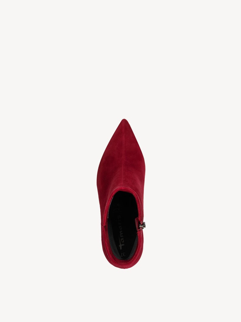 bootie in pelle - rosso 1-25358-45-500 compra tamaris stivaletti online