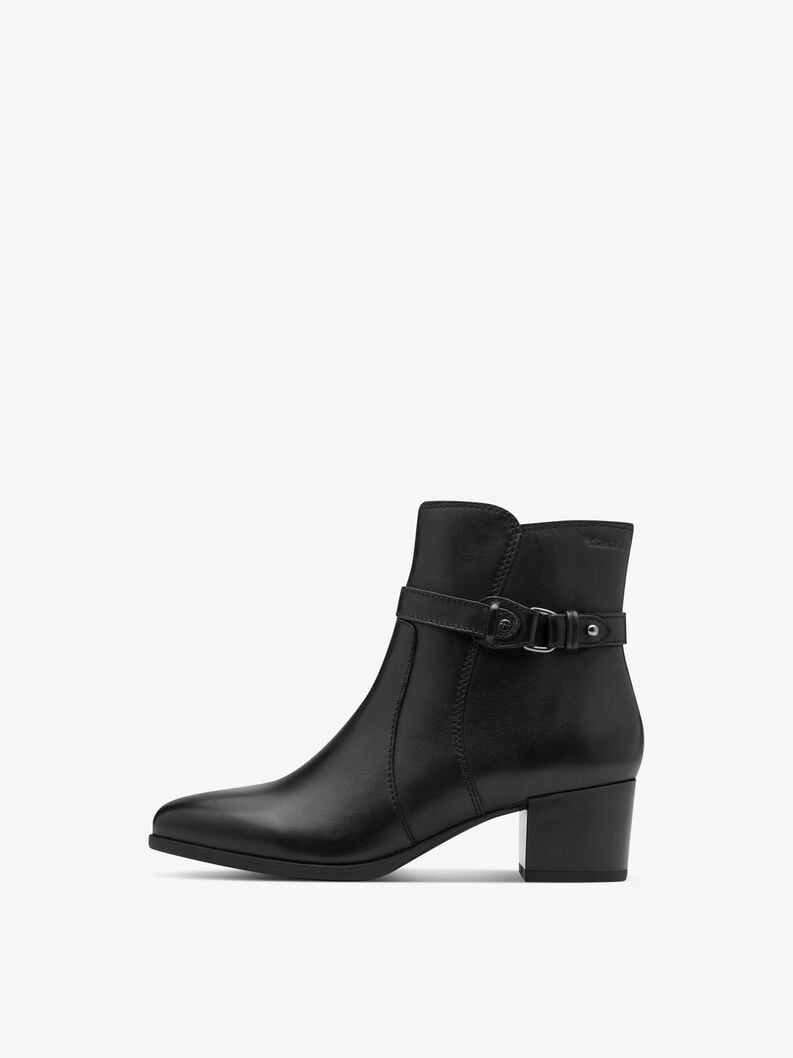 bootie in pelle - nero 1-25373-45-001 compra tamaris stivaletti online