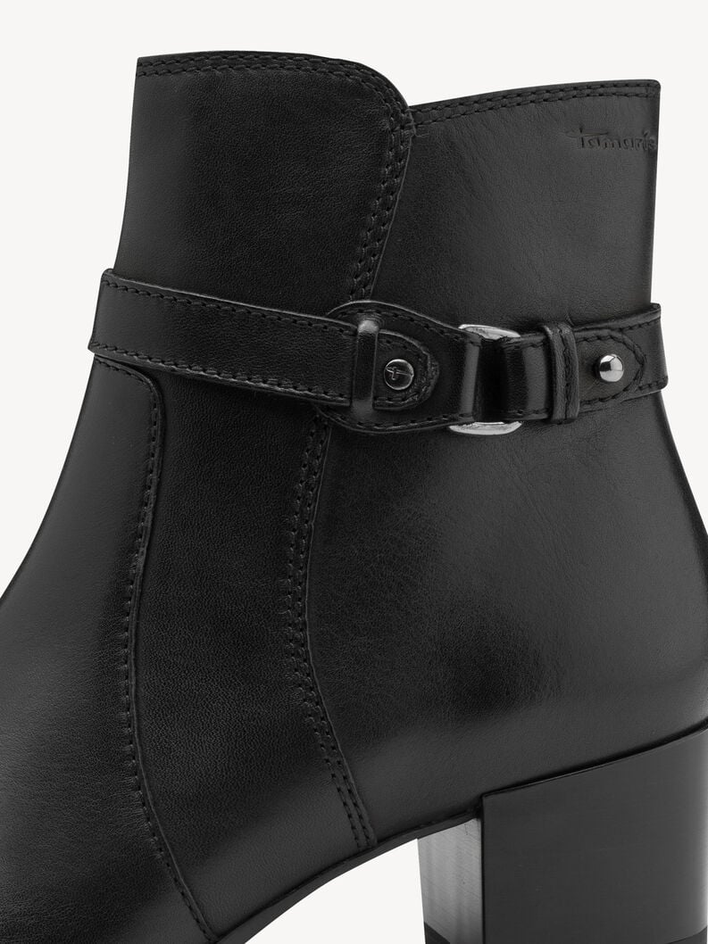 bootie in pelle - nero 1-25373-45-001 compra tamaris stivaletti online