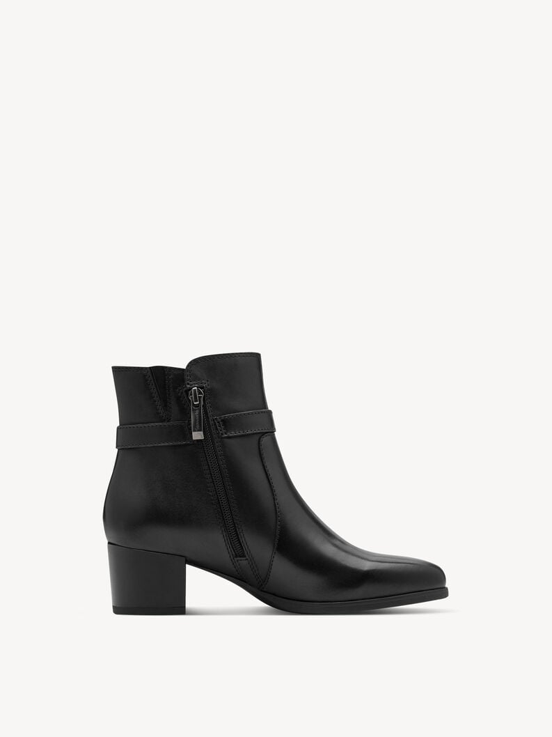 bootie in pelle - nero 1-25373-45-001 compra tamaris stivaletti online