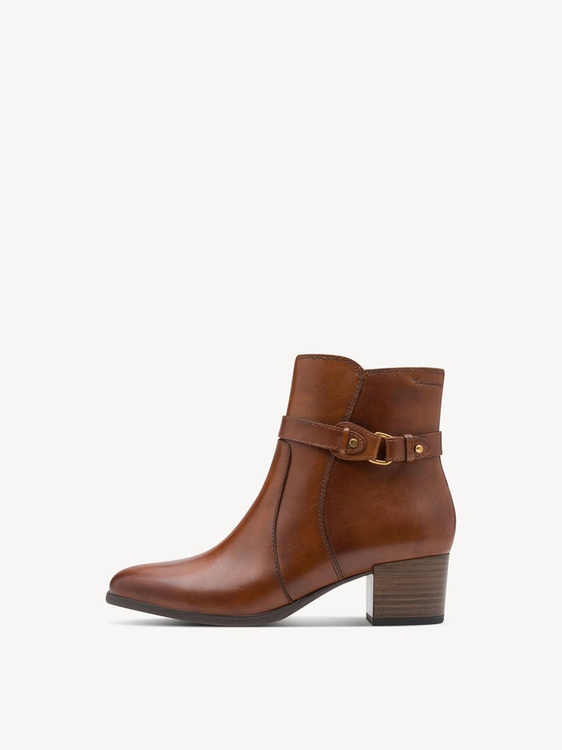 bootie in pelle - marrone 1-25373-45-305 compra tamaris stivaletti online