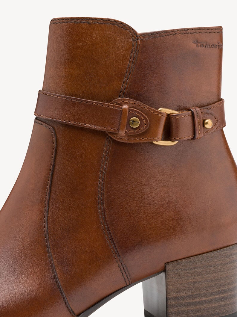 bootie in pelle - marrone 1-25373-45-305 compra tamaris stivaletti online