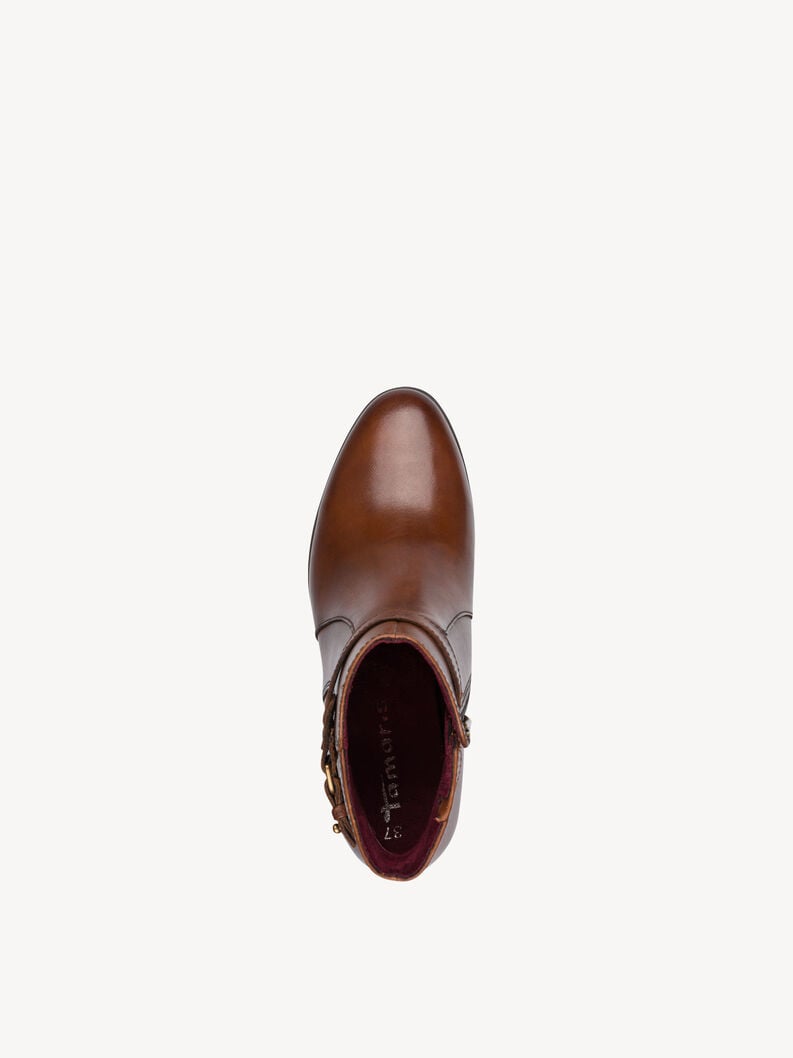 bootie in pelle - marrone 1-25373-45-305 compra tamaris stivaletti online