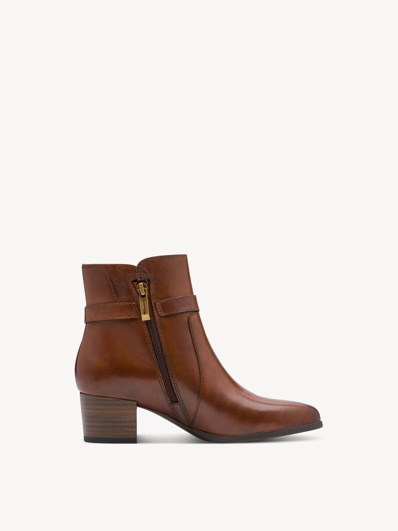 bootie in pelle - marrone 1-25373-45-305 compra tamaris stivaletti online
