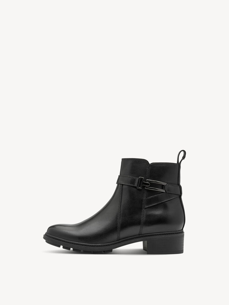 bootie in pelle - nero 1-25391-45-003 compra tamaris stivaletti online