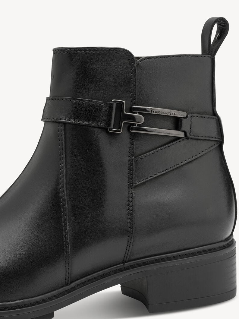 bootie in pelle - nero 1-25391-45-003 compra tamaris stivaletti online