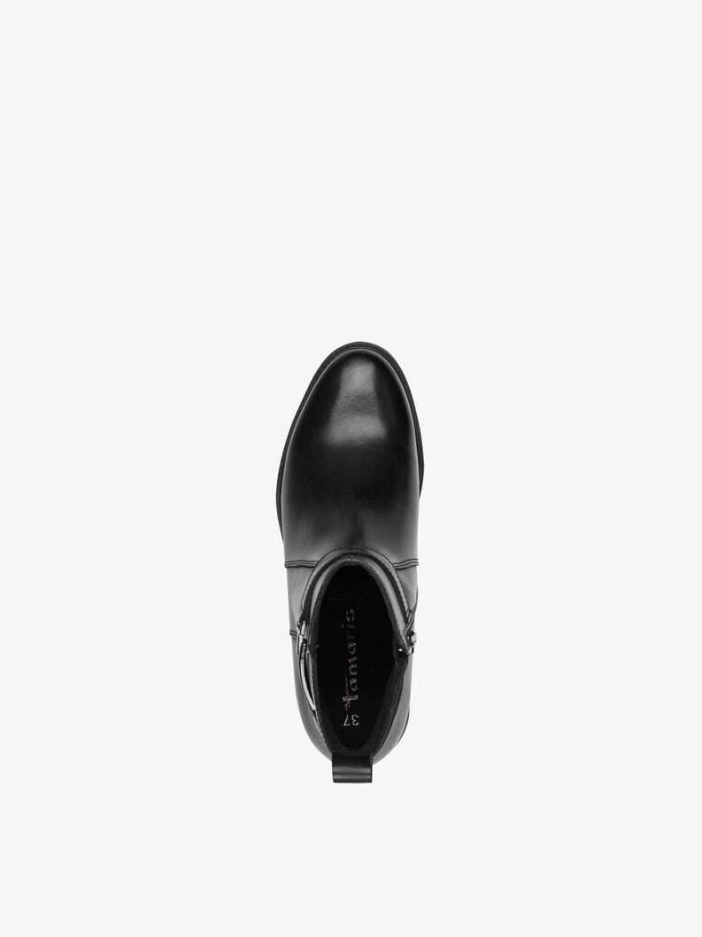 bootie in pelle - nero 1-25391-45-003 compra tamaris stivaletti online