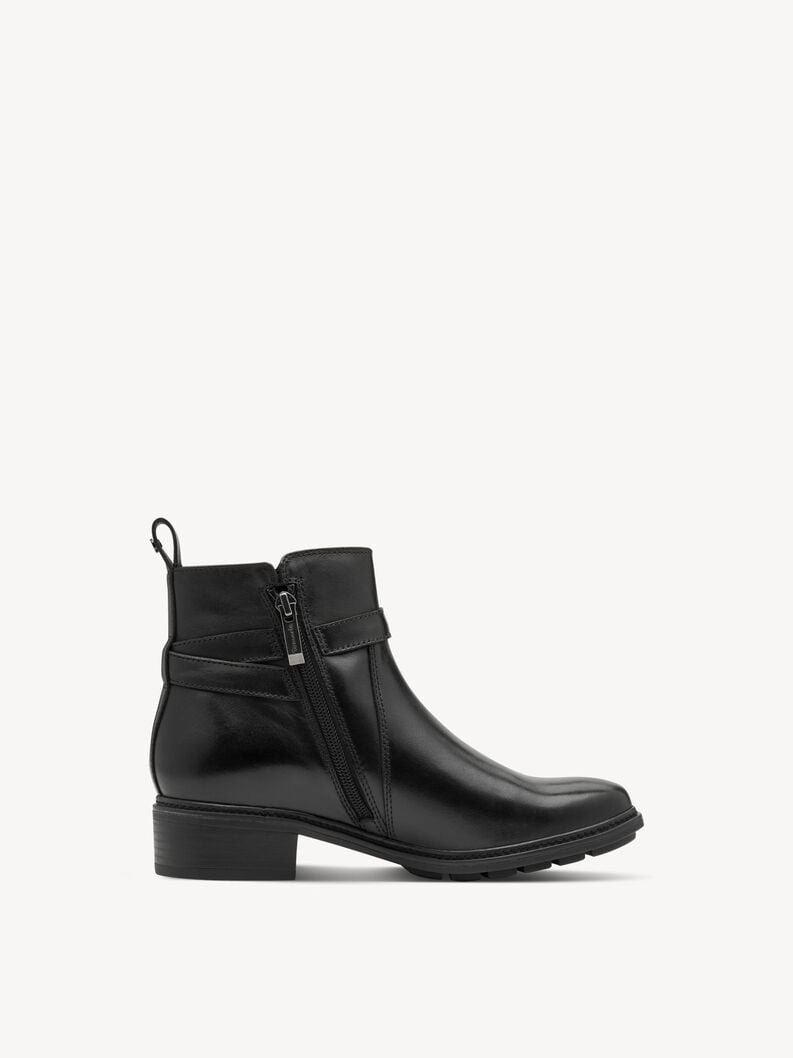 bootie in pelle - nero 1-25391-45-003 compra tamaris stivaletti online